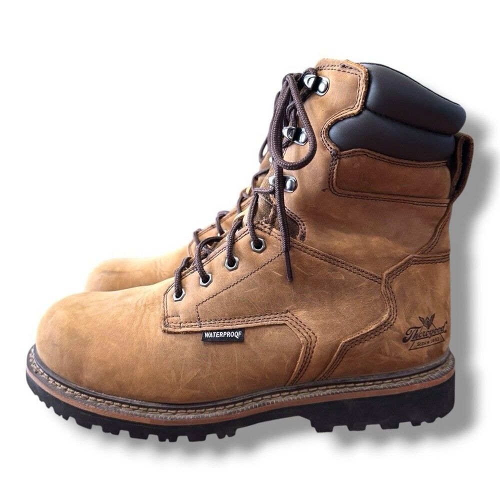 Thorogood V Series Work Boots 8" Plain Toe Brown Comp Toe 804-3238 Men’s 11.5W